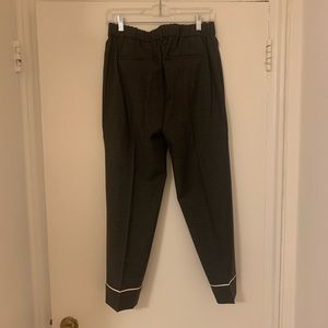 J.crew charcoal pajama style ankle trousers with piping